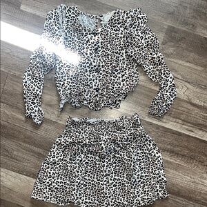Leopard Print Two-Piece Set